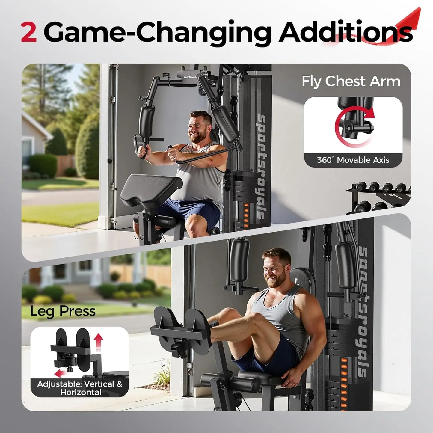 Home Gym Equipment 150LBS Weight Stack Full Body Machine