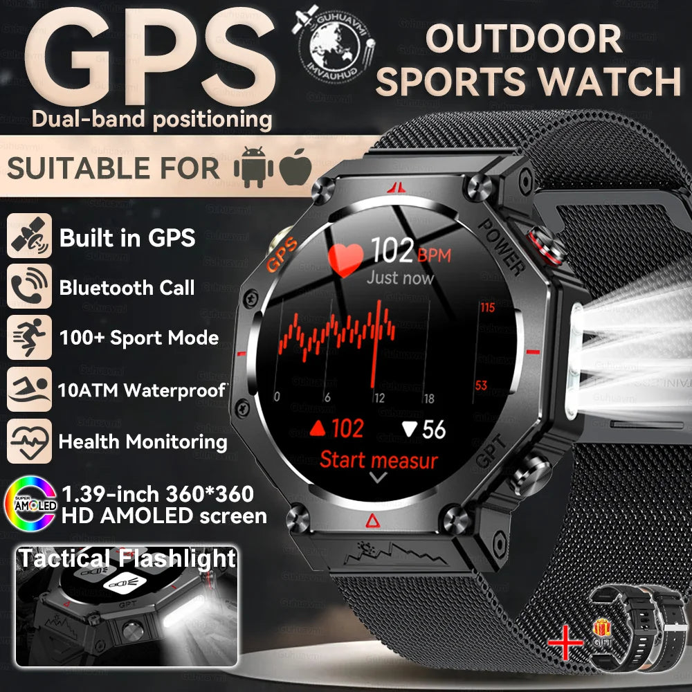 Military Smart Watch T Rex 3 GPS AMOLED Waterproof Bluetooth