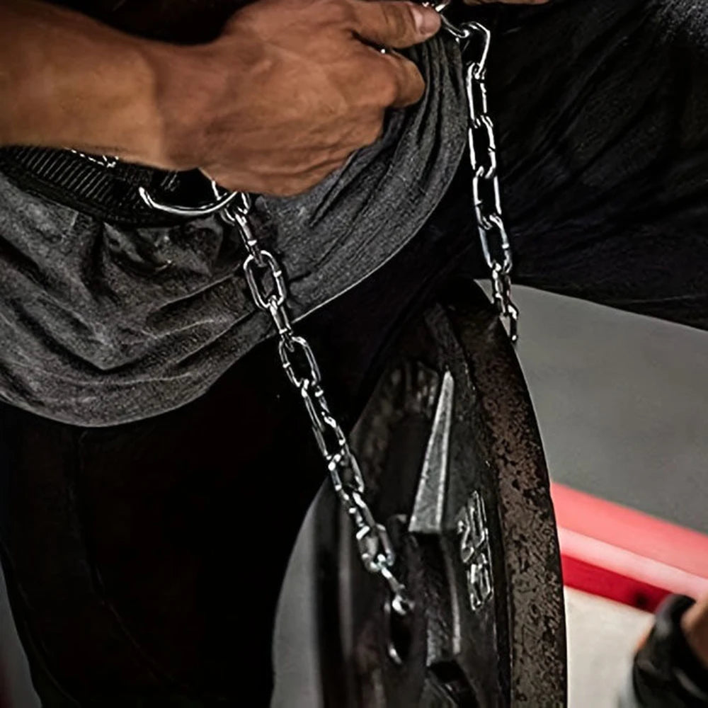 Weight Lifting Dip Belt Neoprene Chain Pull Up Strength