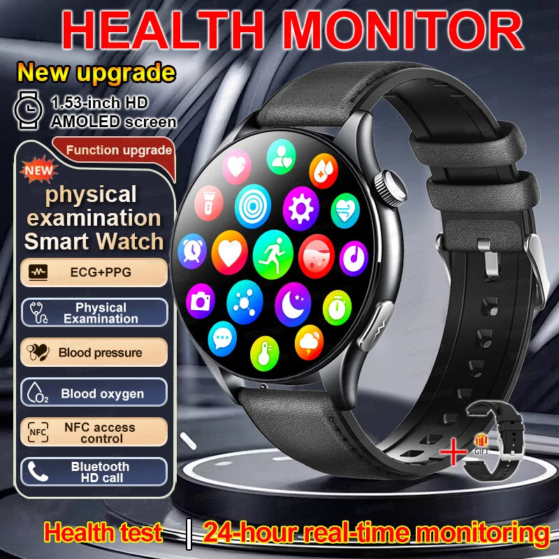 2026 Smart Watch NFC ECG Blood Oxygen Health Tracker