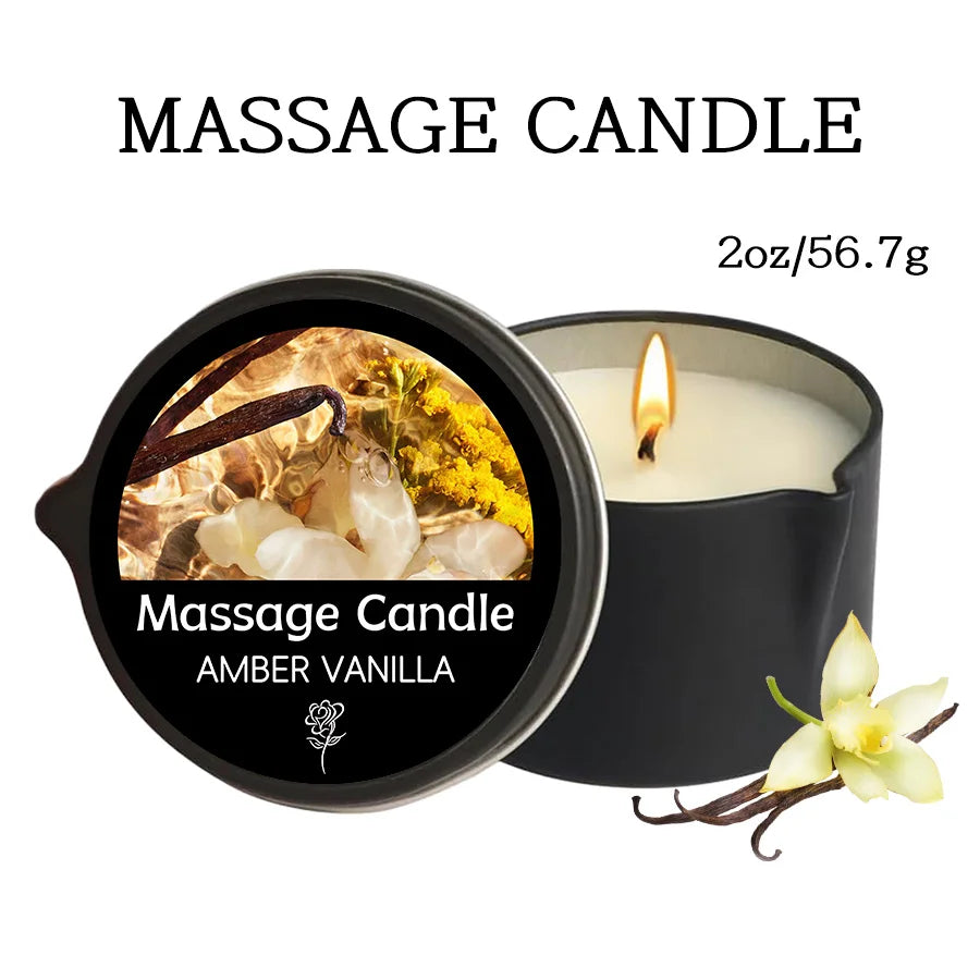 Massage Oil Candle Aromatherapy Stress Relief Skin Moisturizing Luxury