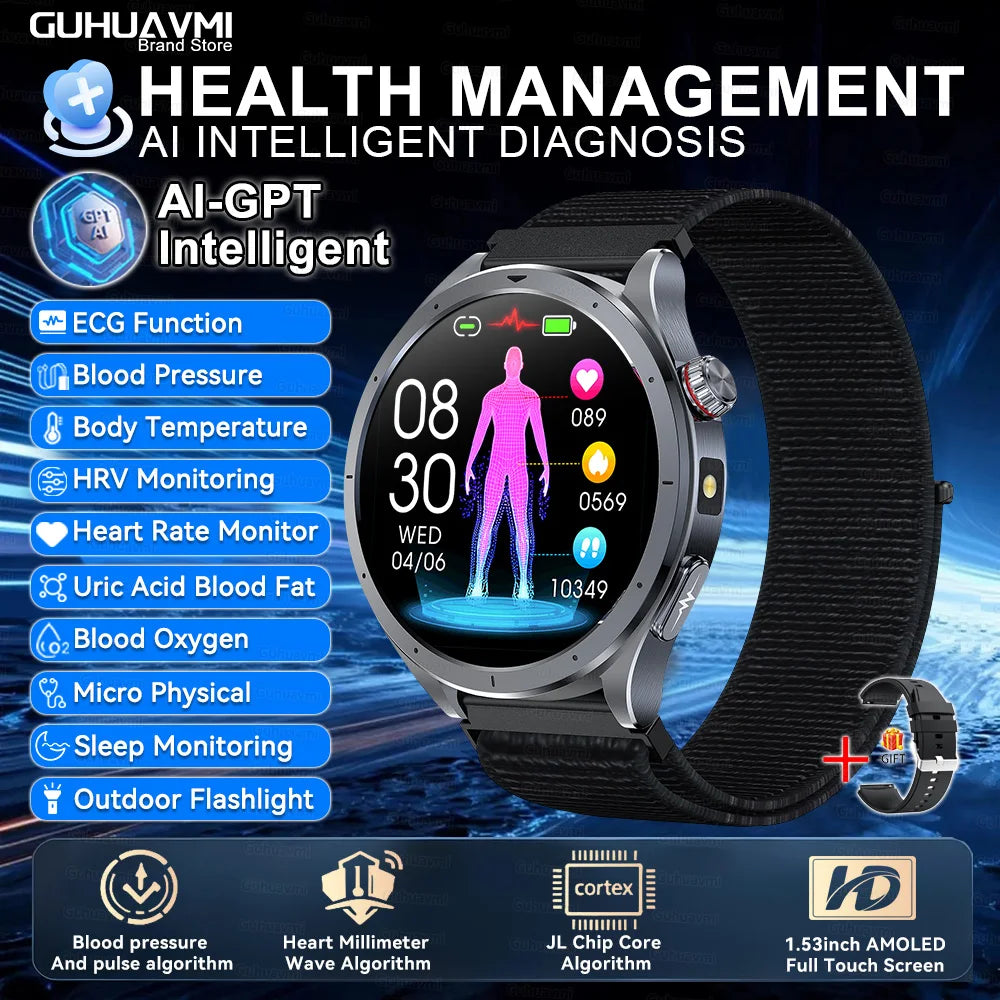 2026 Smart Watch Body Fat Health ECG Blood Oxygen