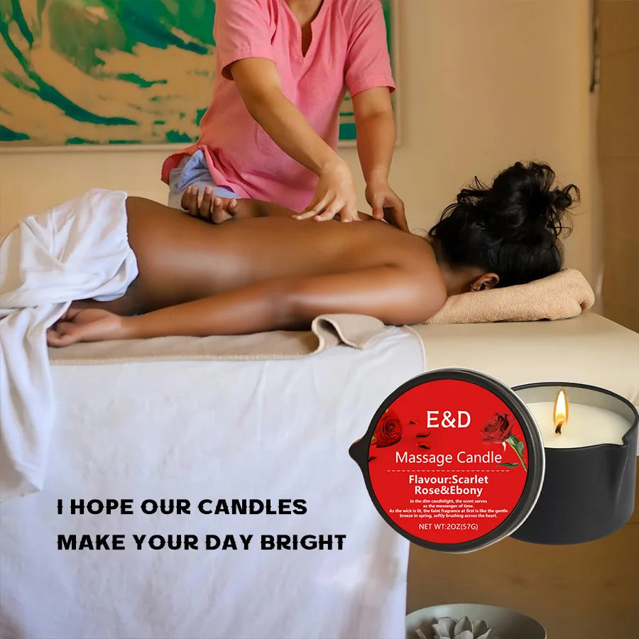 Massage Oil Candle Aromatherapy Stress Relief Skin Moisturizing Luxury