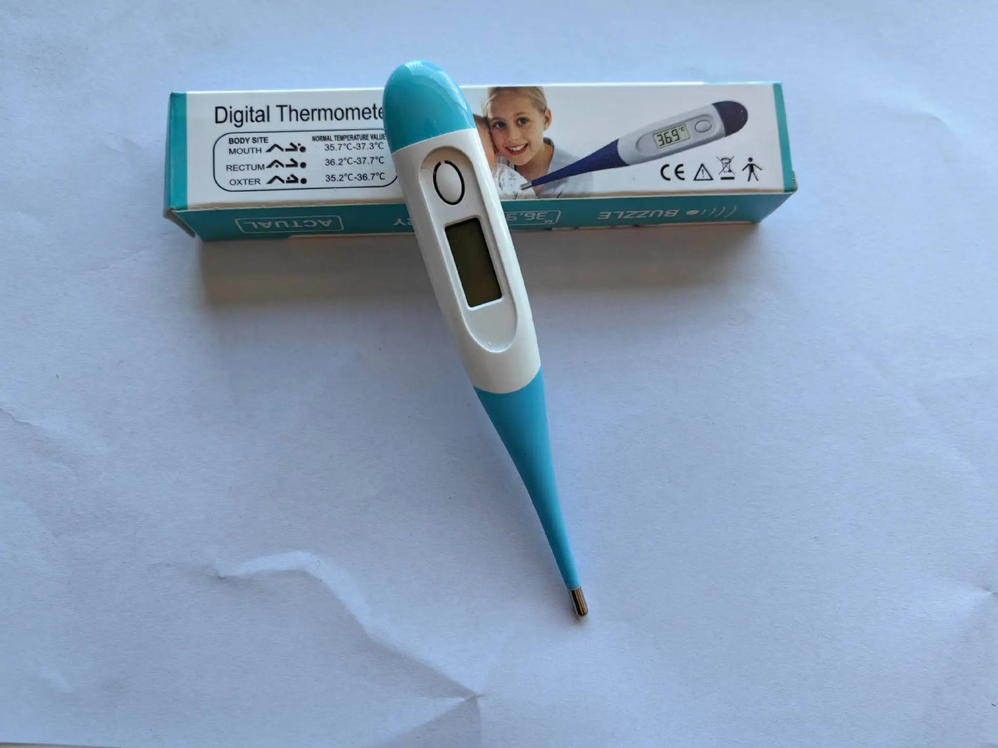 Digital Thermometer Flexible Soft Head Fever Oral Underarm Monitor