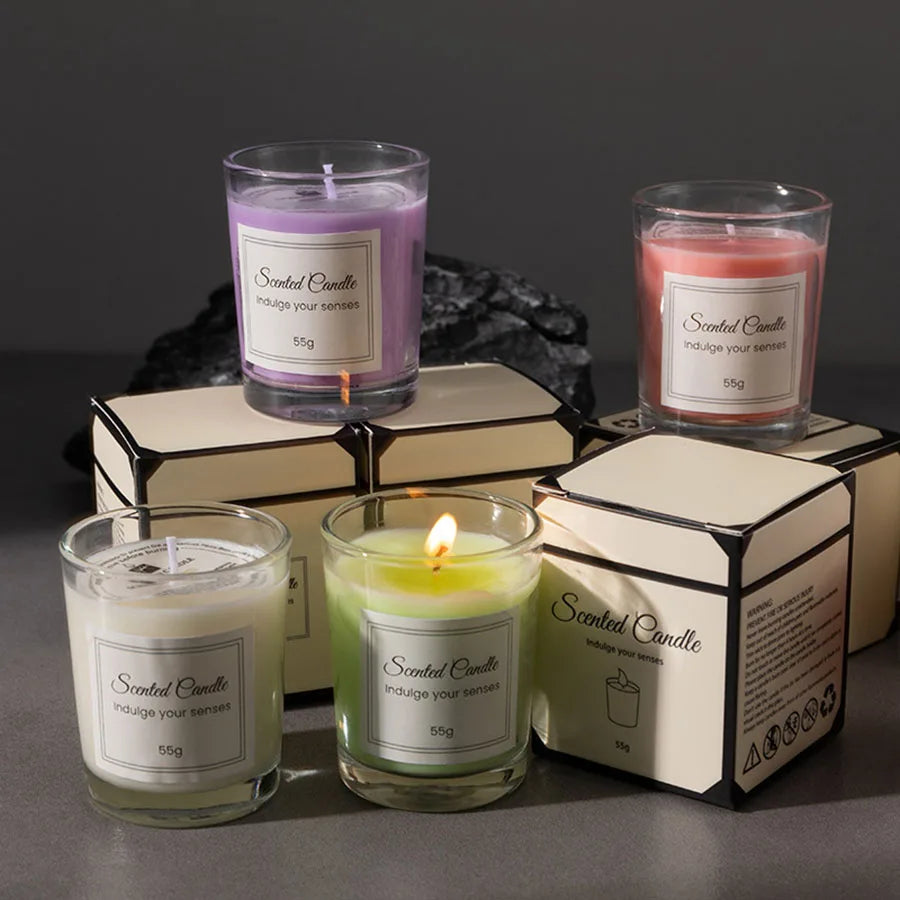 Aromatherapy Candle Gift Box Handmade Soy Wax Glass Luxury