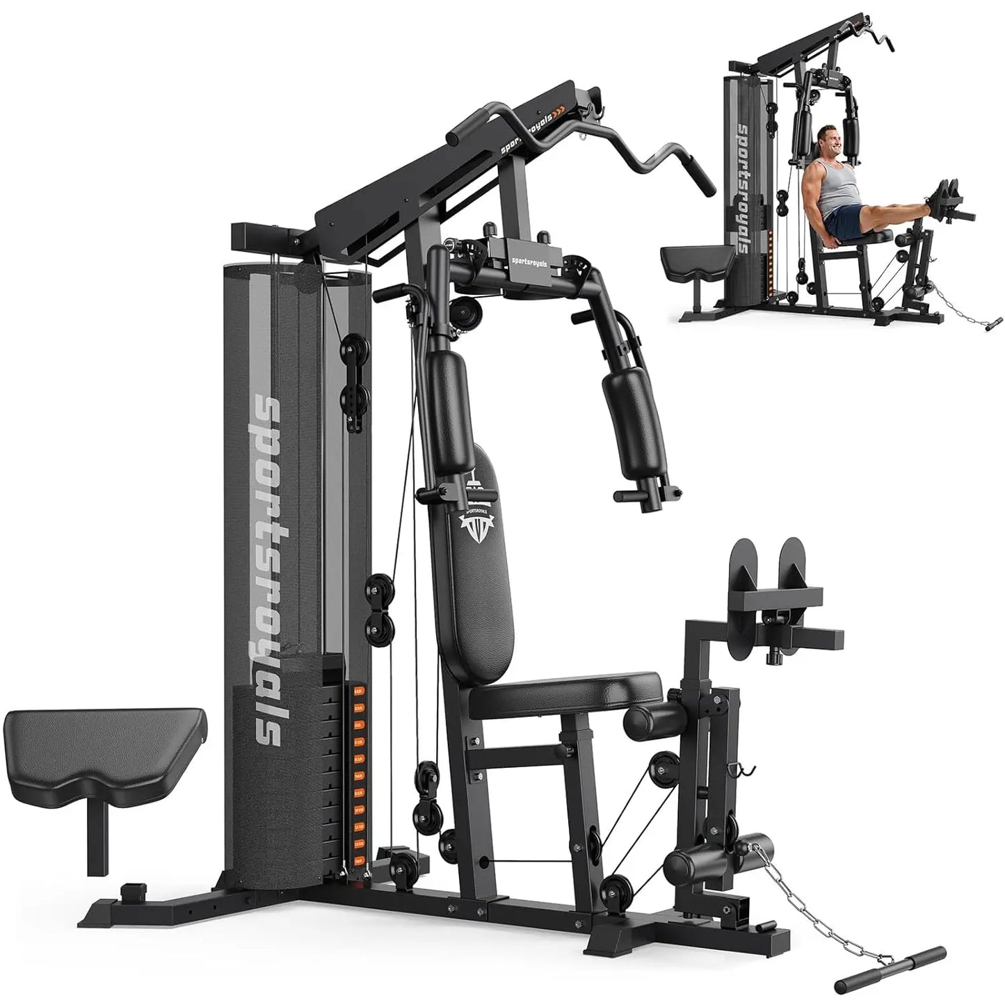 Home Gym Equipment 150LBS Weight Stack Full Body Machine