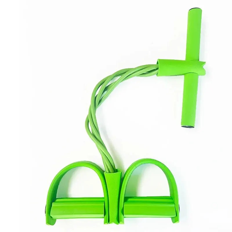 Four Tube Pedal Tensioner Fitness Elastic Band Abdominal Trainer