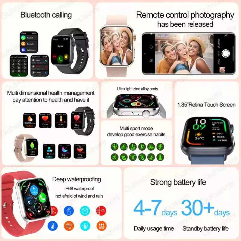 2025 AI Smart Watch Health Monitor NFC Fitness Tracker