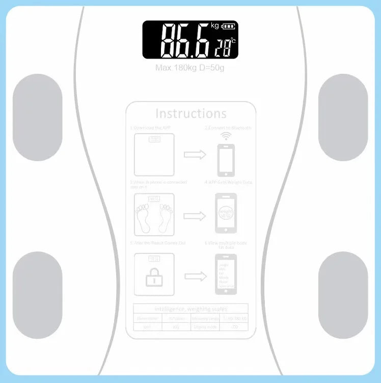 Smart Body Fat Scale Bluetooth Digital Weight Composition Analyzer