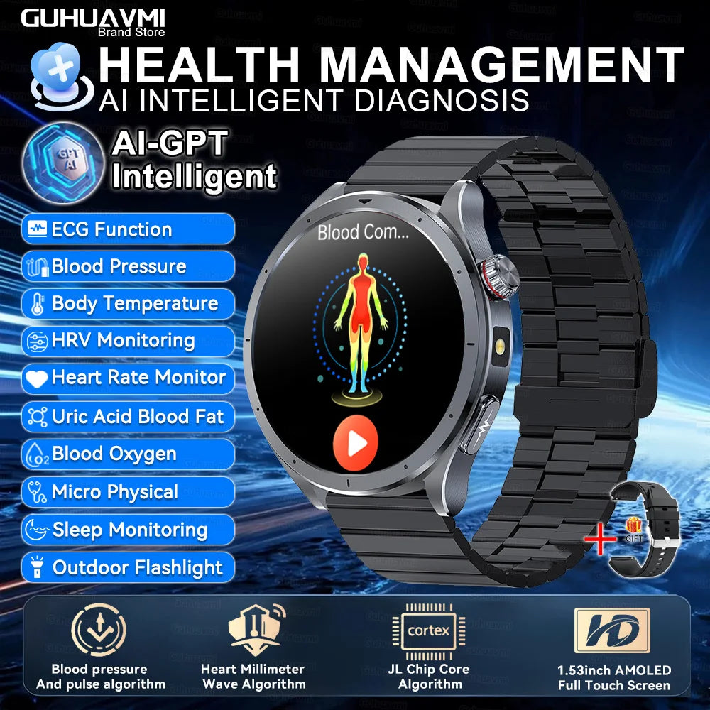 2026 Smart Watch Body Fat Health ECG Blood Oxygen
