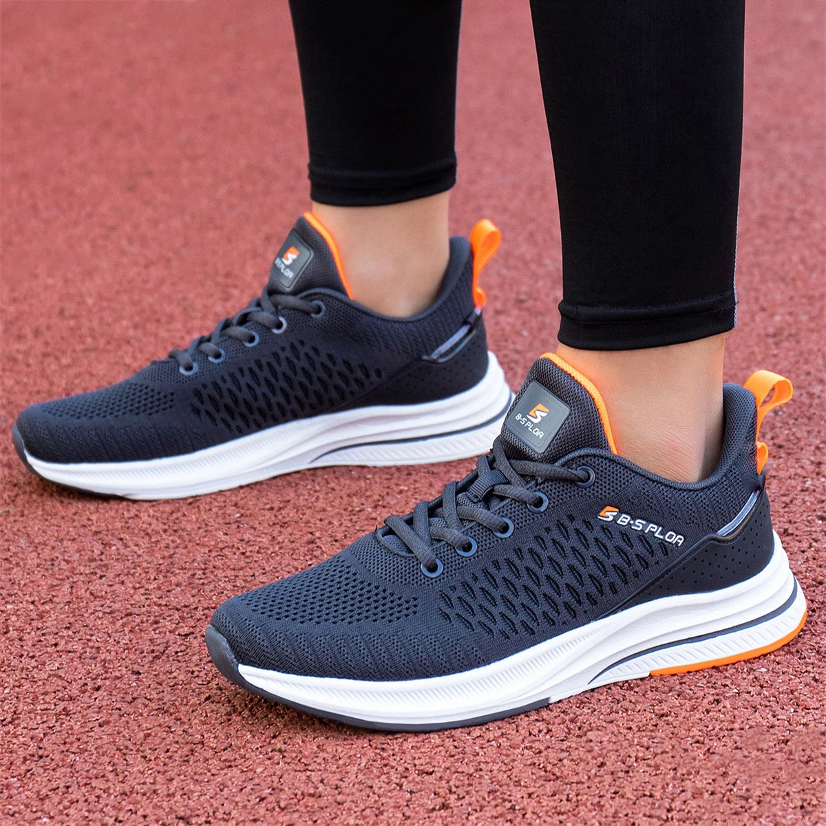 Mens Lightweight Running Shoes Breathable Mesh Casual Lace Up