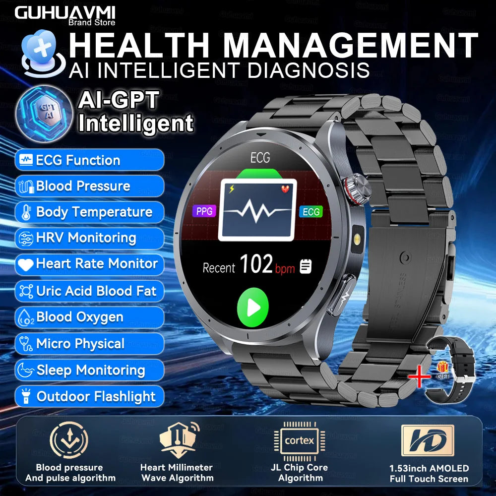 2026 Smart Watch Body Fat Health ECG Blood Oxygen