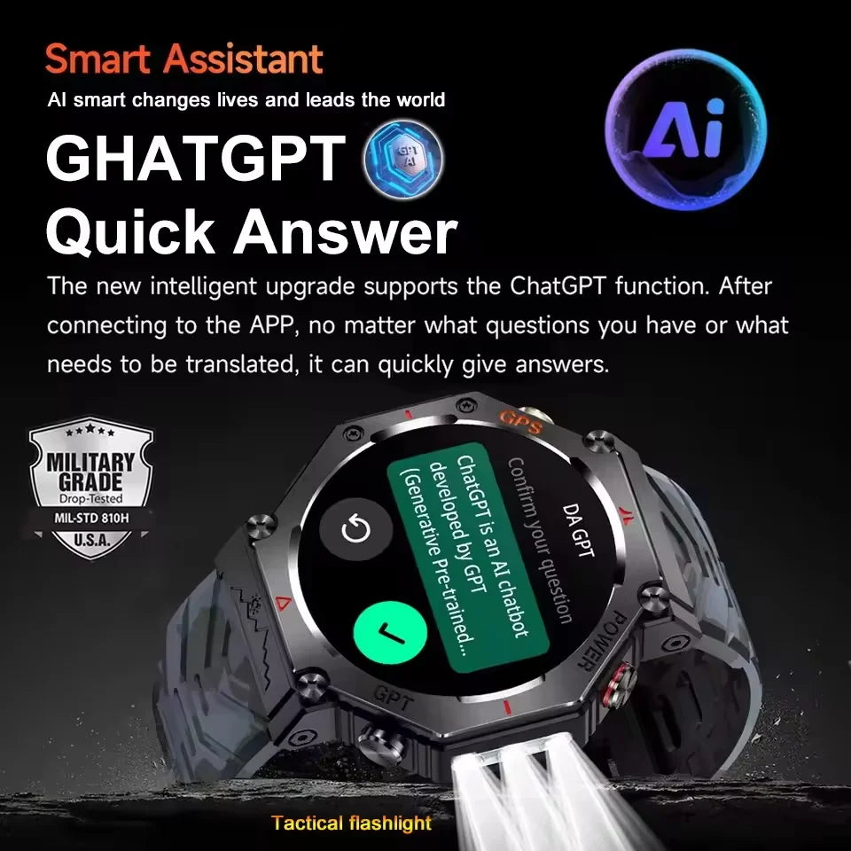 Military Smart Watch T Rex 3 GPS AMOLED Waterproof Bluetooth