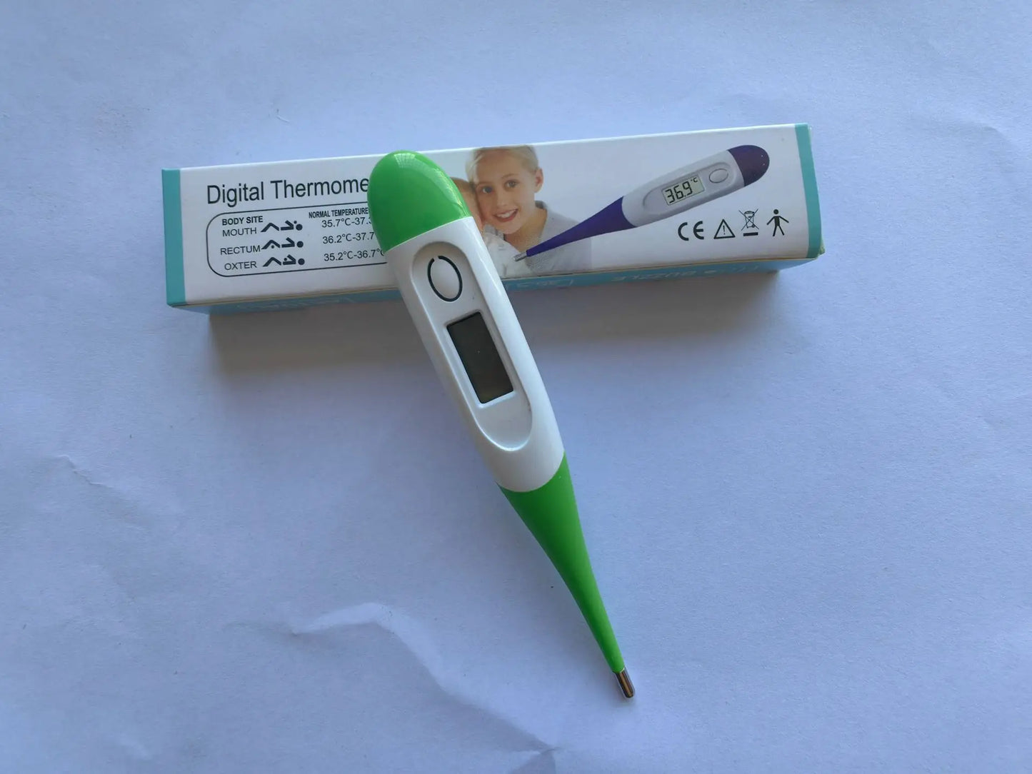 Digital Thermometer Flexible Soft Head Fever Oral Underarm Monitor