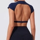 Women's Backless Crop Top Quick Dry Fitness Yoga Workout