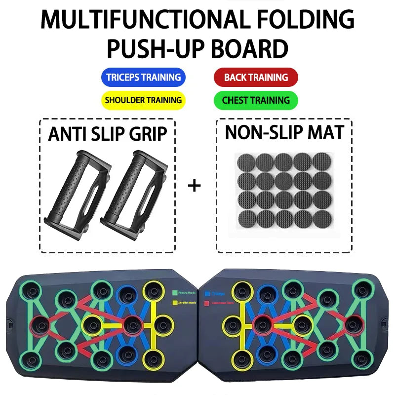 Push Up Board Set Portable Foldable Multifunctional Fitness Equipment