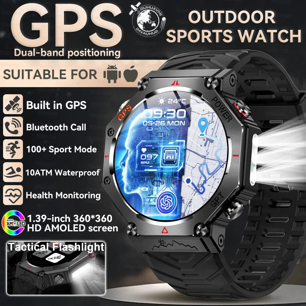 Military Smart Watch T Rex 3 GPS AMOLED Waterproof Bluetooth
