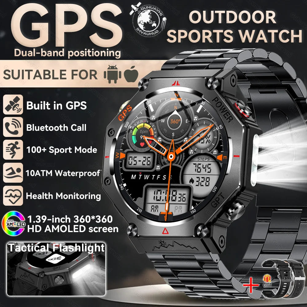 Military Smart Watch T Rex 3 GPS AMOLED Waterproof Bluetooth