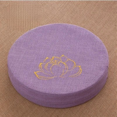 Yoga Meditation Linen Cushion Lotus Texture Backrest Pillow Tatami