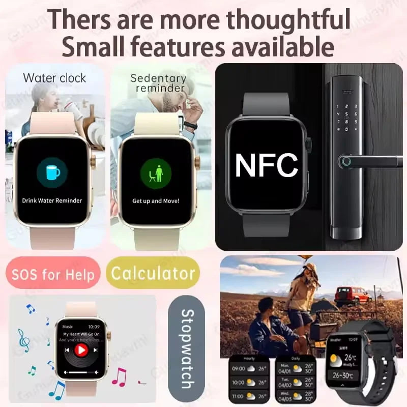 2025 AI Smart Watch Health Monitor NFC Fitness Tracker