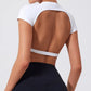 Women's Backless Crop Top Quick Dry Fitness Yoga Workout