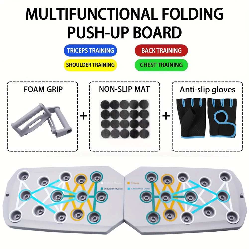 Push Up Board Set Portable Foldable Multifunctional Fitness Equipment