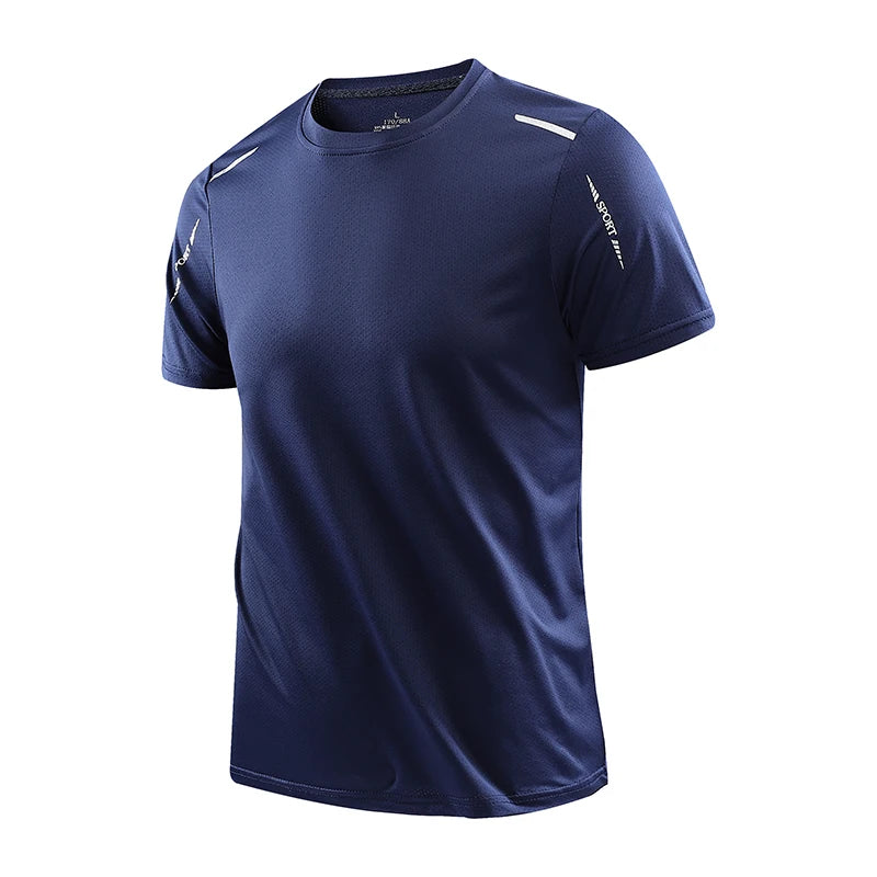 Mens Running Quick Dry T Shirt Breathable Outdoor Sports