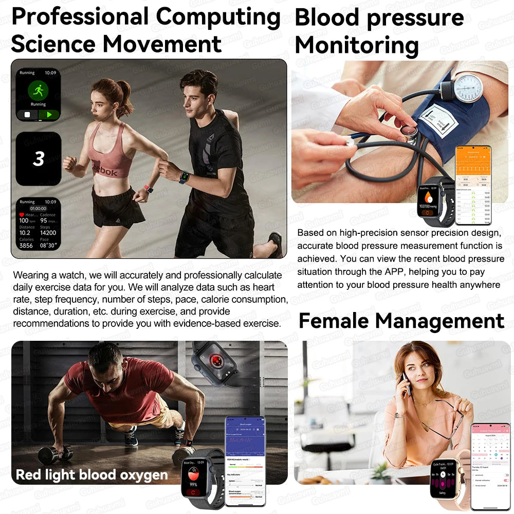 2025 AI Smart Watch Health Monitor NFC Fitness Tracker