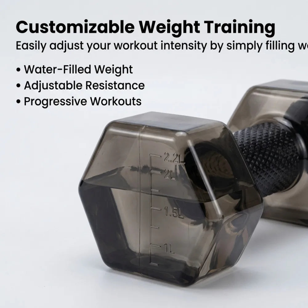 Dumbbell Shaped Water Bottle Fitness Cycling Outdoor Drinking Kettle