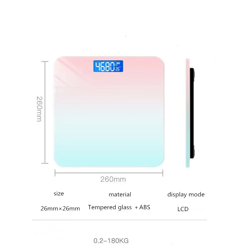 Gradient Color LED Digital Glass Weight Scale Body Balance