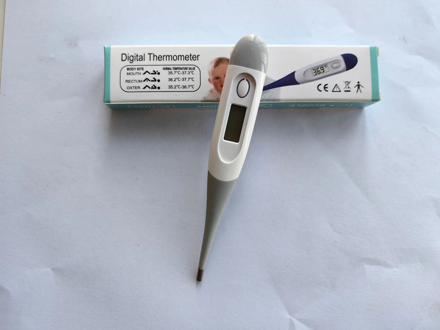 Digital Thermometer Flexible Soft Head Fever Oral Underarm Monitor