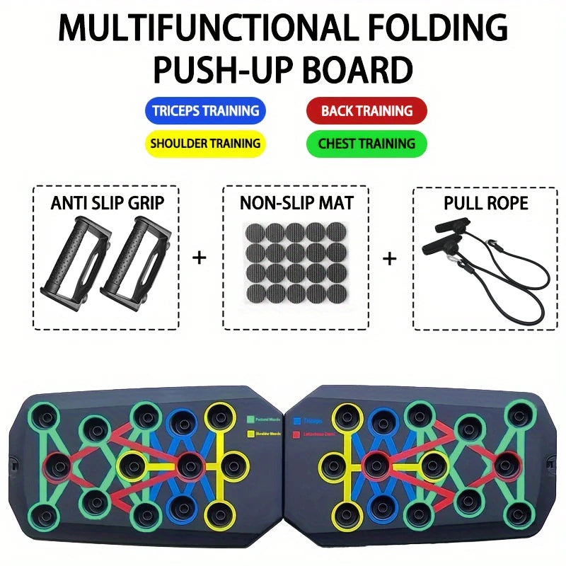 Push Up Board Set Portable Foldable Multifunctional Fitness Equipment