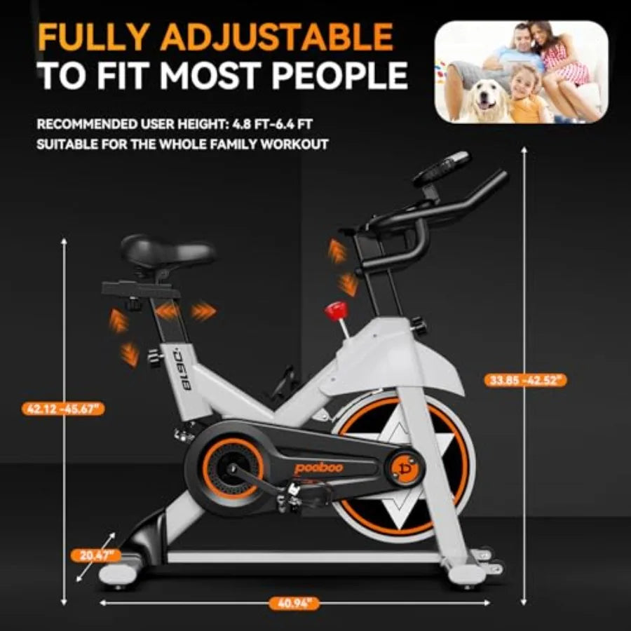 Stationary Exercise Bike Home Gym Indoor Cycling Silent Belt