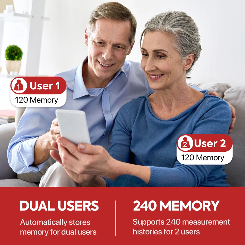Digital Blood Pressure Monitor Upper Arm Tensiometer Heart Rate