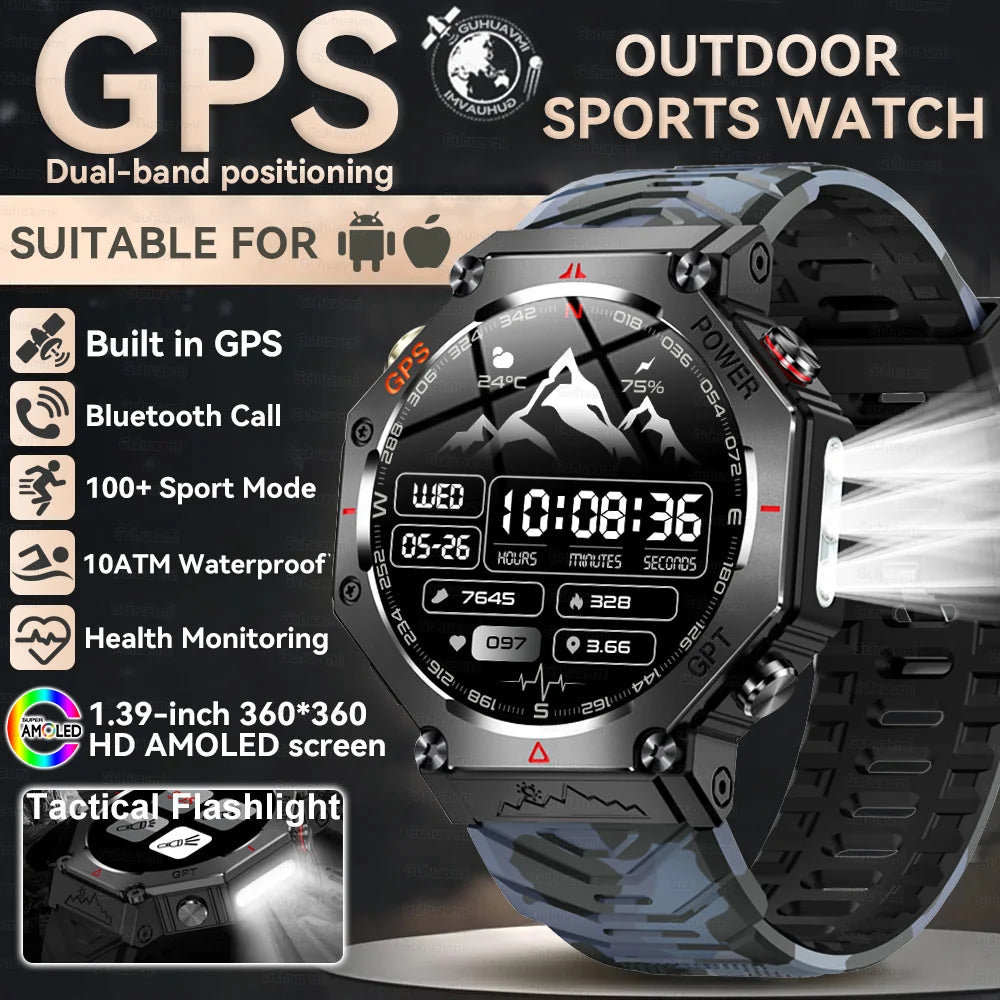 Military Smart Watch T Rex 3 GPS AMOLED Waterproof Bluetooth