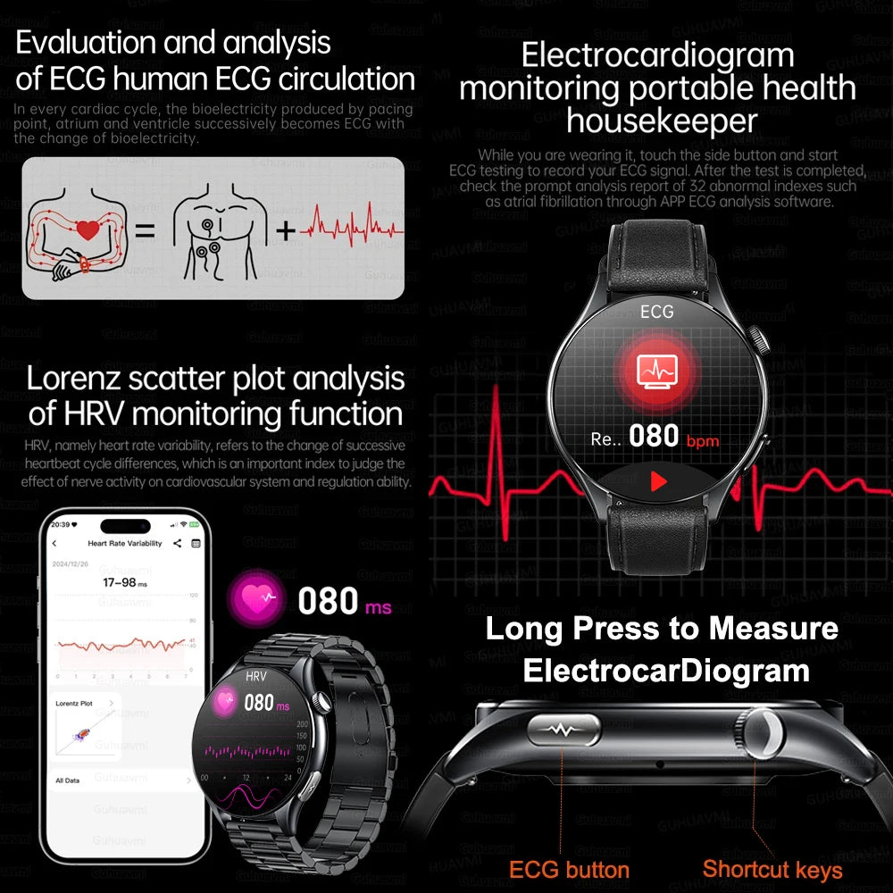2026 Smart Watch NFC ECG Blood Oxygen Health Tracker