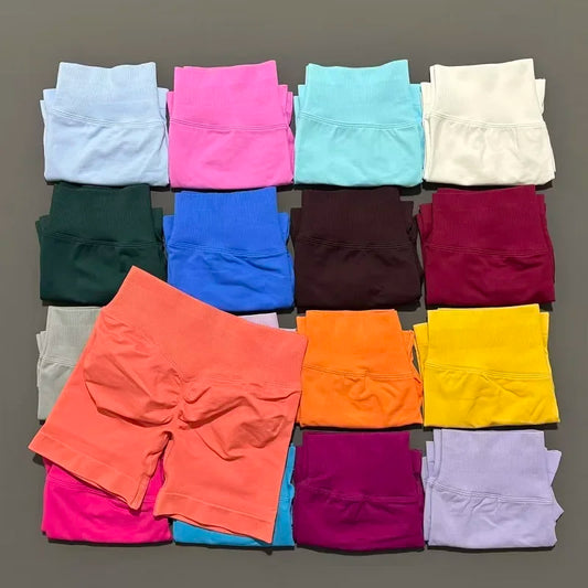 Women's High Waist Fitness Shorts Push Up Gym Workout