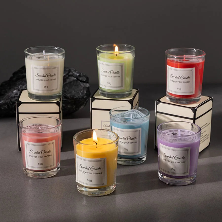 Aromatherapy Candle Gift Box Handmade Soy Wax Glass Luxury