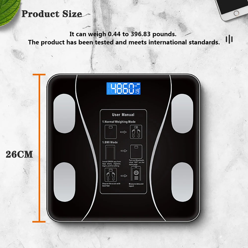 Smart Body Fat Scale Bluetooth Digital Weight Composition Analyzer