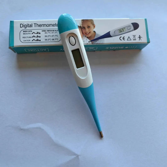 Digital Thermometer Flexible Soft Head Fever Oral Underarm Monitor