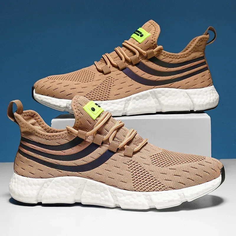 Mens Comfortable Breathable Platform Sneakers Summer Running Walking Shoes