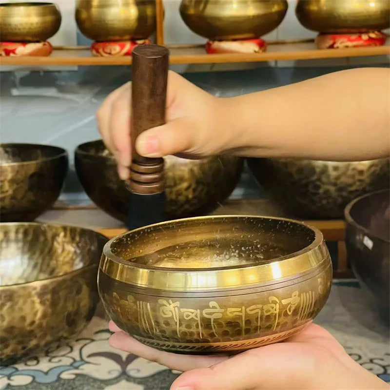 Tibetan Brass Singing Bowl Meditation Sound Healing Mindfulness Instrument