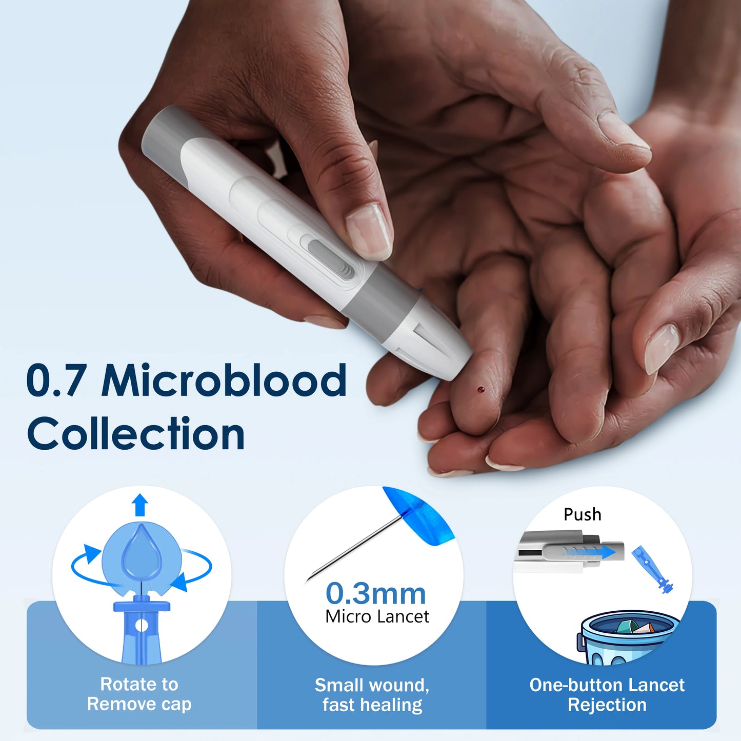 Blood Glucose Meter Kit Test Strips Lancets Diabetes