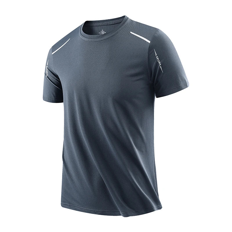 Mens Running Quick Dry T Shirt Breathable Outdoor Sports
