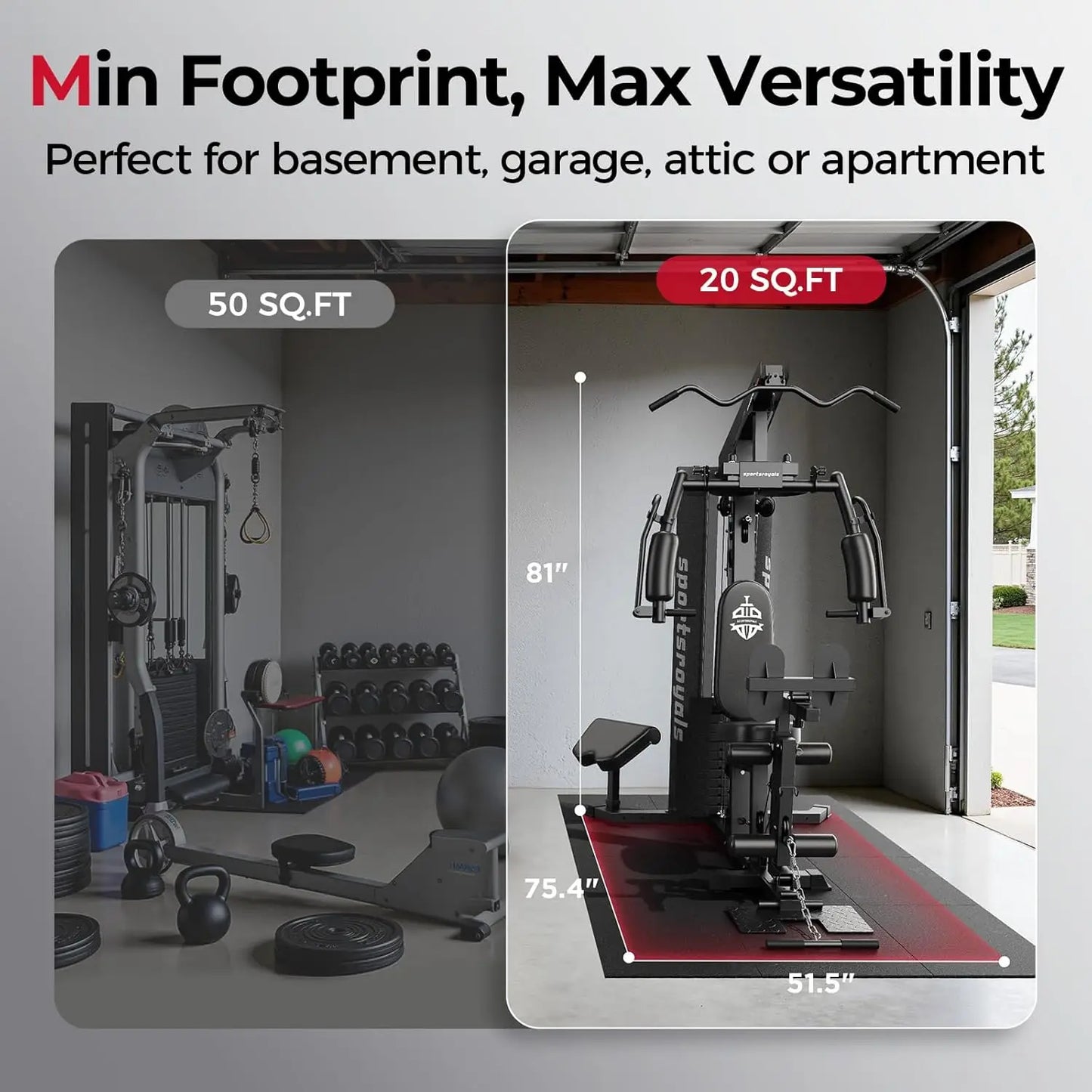 Home Gym Equipment 150LBS Weight Stack Full Body Machine