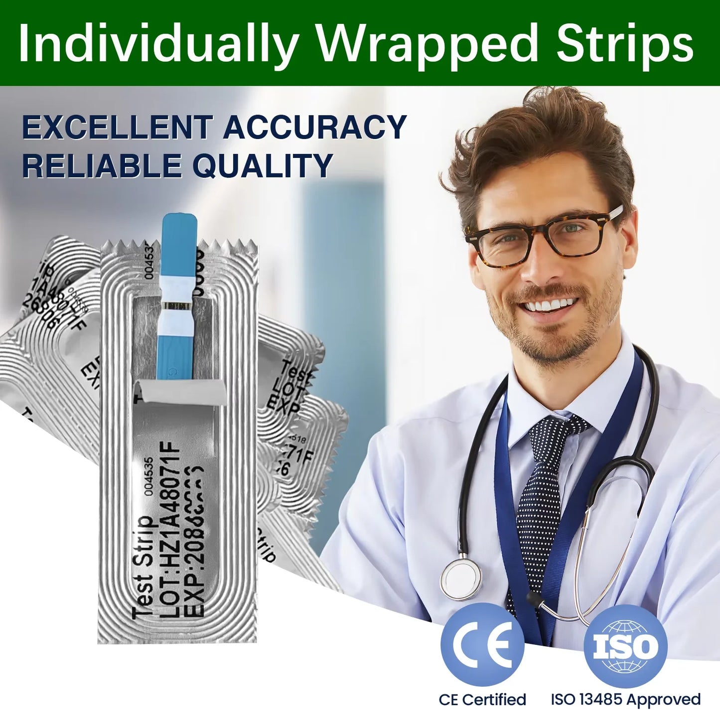 Blood Glucose Meter Kit Test Strips Diabetes Monitor Fast