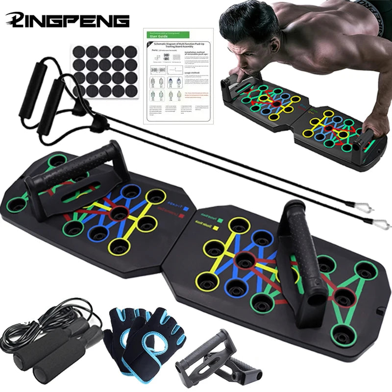Push Up Board Set Portable Foldable Multifunctional Fitness Equipment