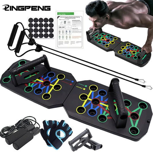 Push Up Board Set Portable Foldable Multifunctional Fitness Equipment