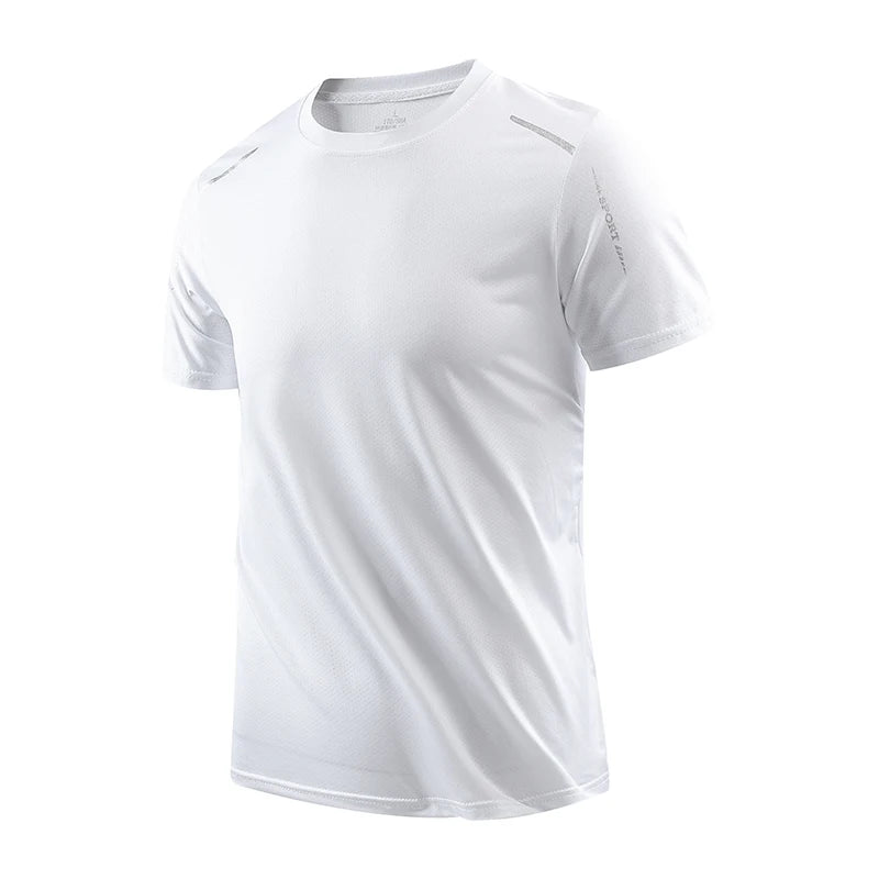 Mens Running Quick Dry T Shirt Breathable Outdoor Sports