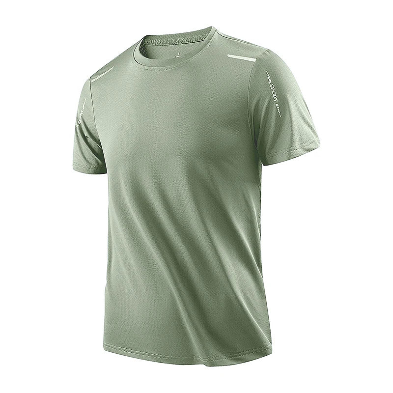 Mens Running Quick Dry T Shirt Breathable Outdoor Sports
